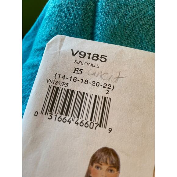 Vogue sewing pattern 9185 tunic dress wide leg pant Size 14 16 18 - Picture 2 of 6